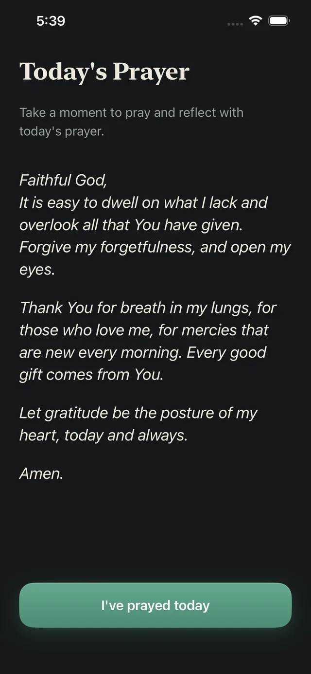 Daily prayer