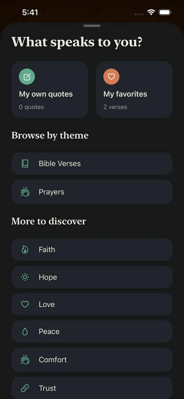 Scripture by theme