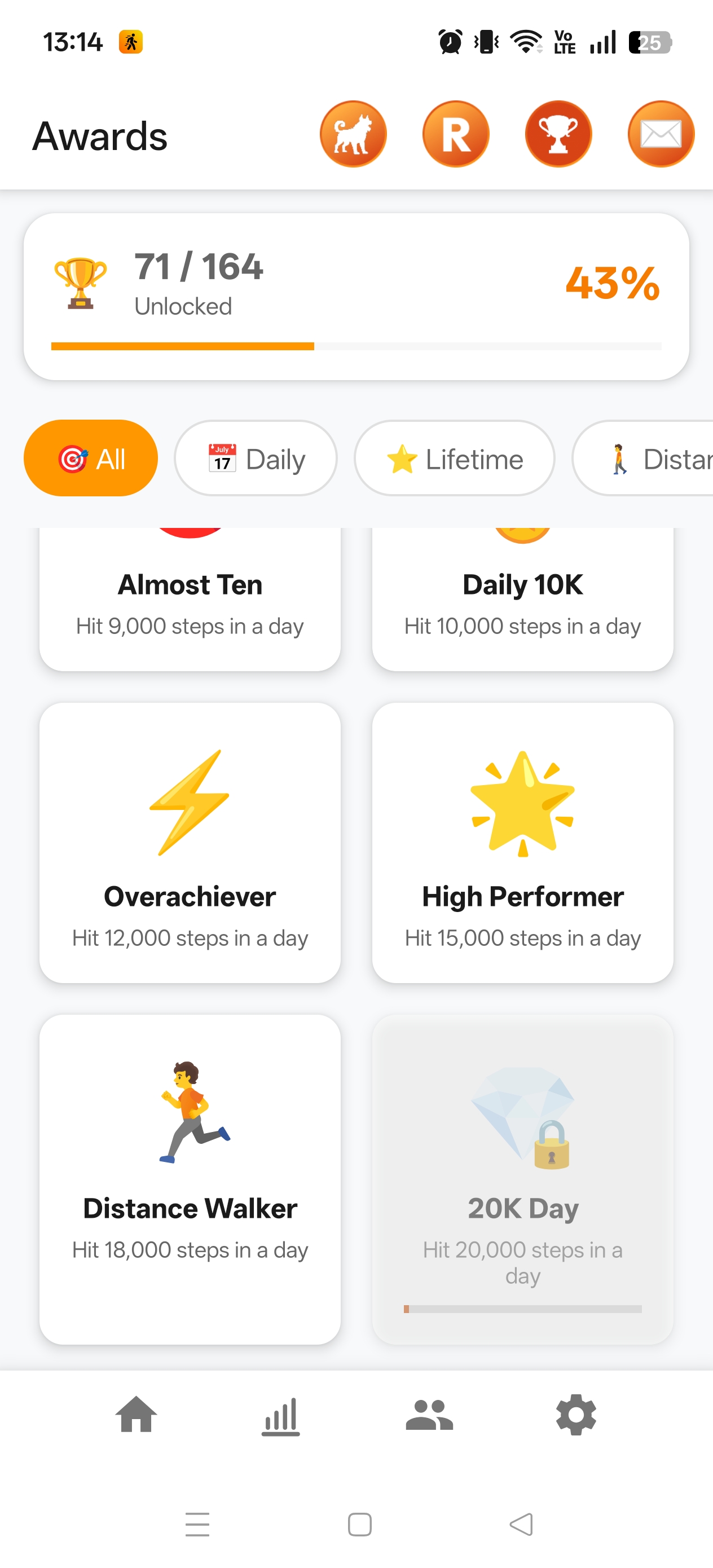 StepMax Achievements